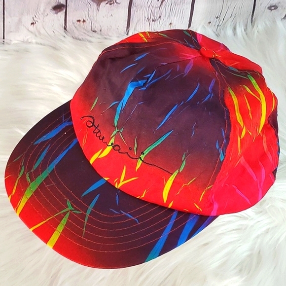 Vintage 80s Hawaii Volcano Lava Tropical Adjustable Snapback Hat Cap Unisex - Picture 11 of 15